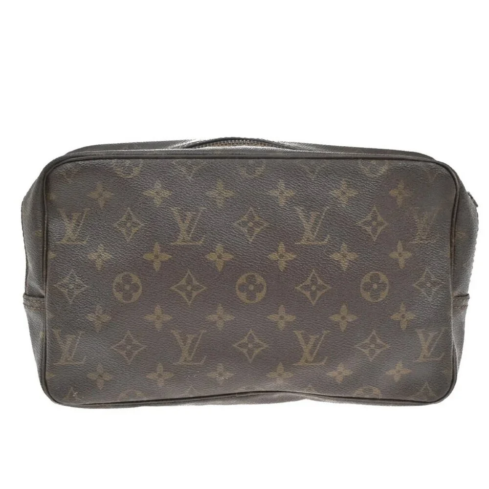 LOUIS VUITTON Trousse Toilette 28 Clutch Hand Bag Monogram Brown